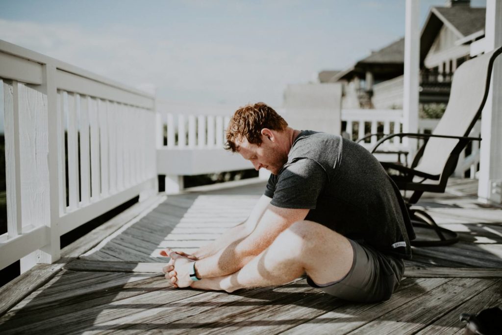 Man stretching 